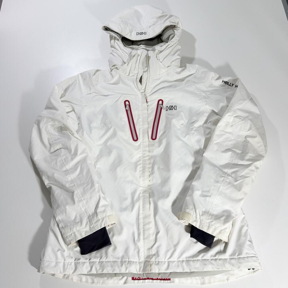 Helly Hansen Womens XL Ski Jacket White Waterproof Snowboard Coat Tech Outerwear